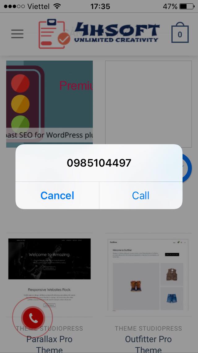 Tích hợp tính năng Hotline cho website WordPress