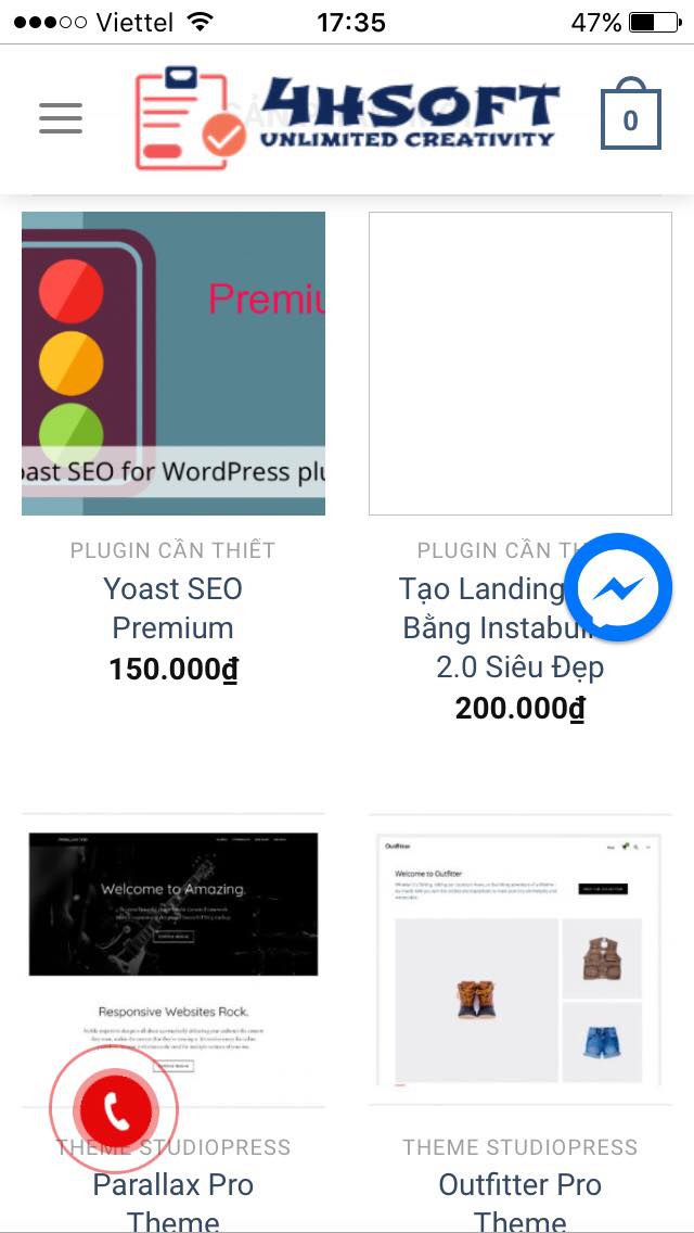 Tích hợp tính năng Hotline cho website WordPress